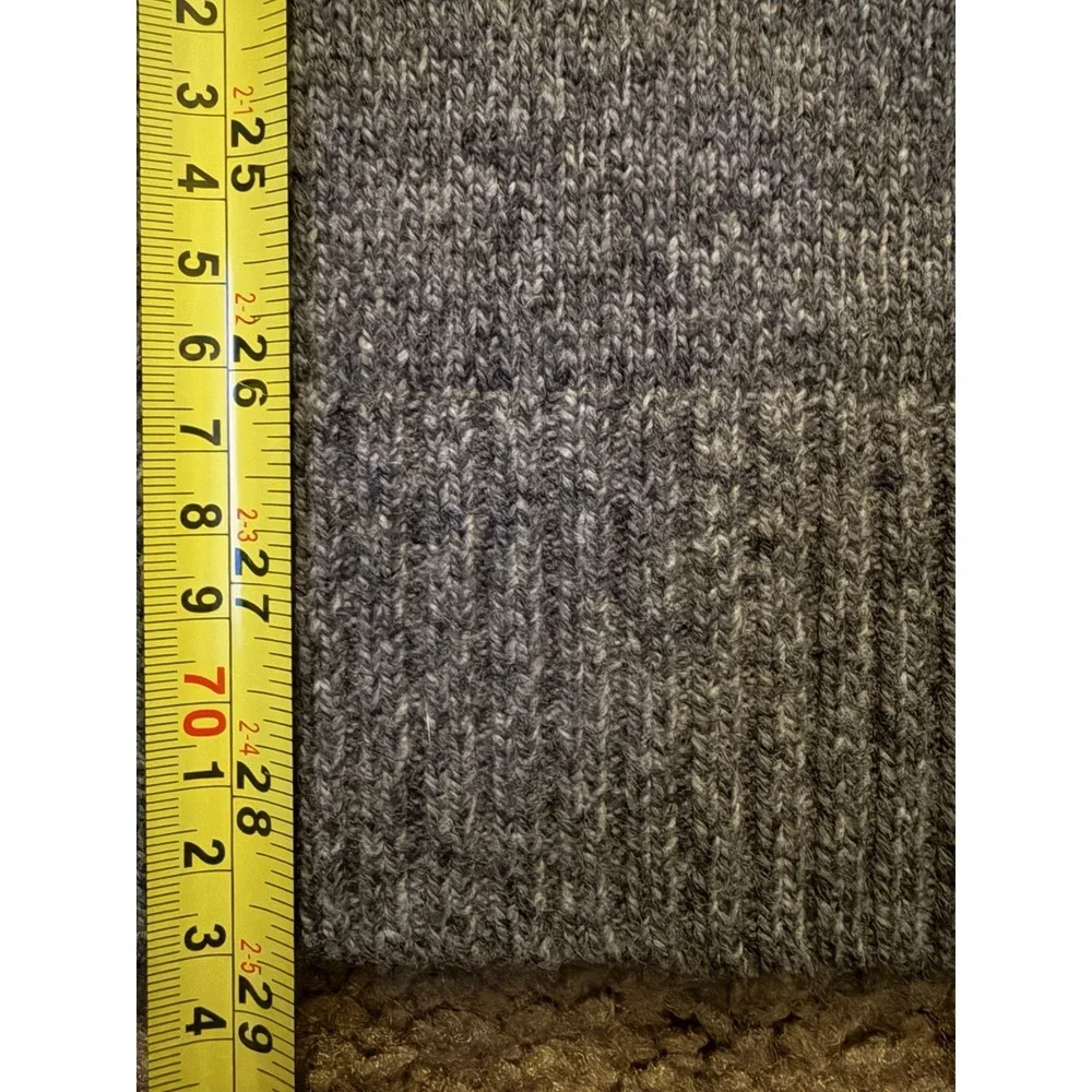 Banana Republic 1/4Quarter Zip Sweater Gray Wool Italian Yarn Tall Large JBHS